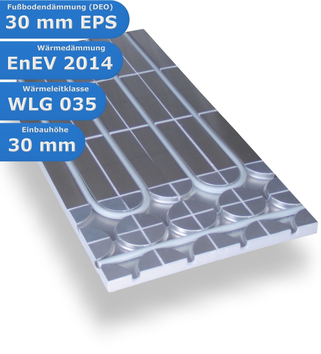 Warmwasser Fußbodenheizung DRY Systemplatte 30mm EPS