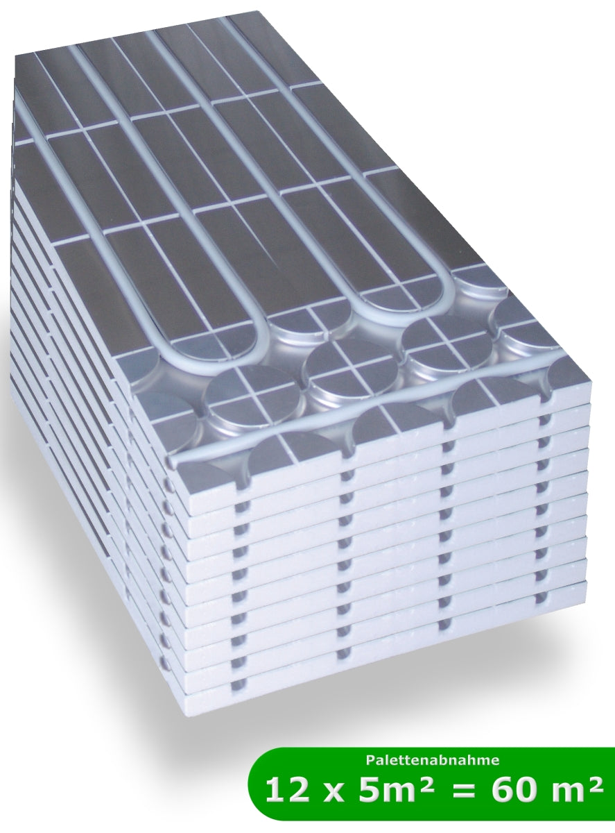 Warmwasser Fußbodenheizung DRY Systemplatte 30mm EPS