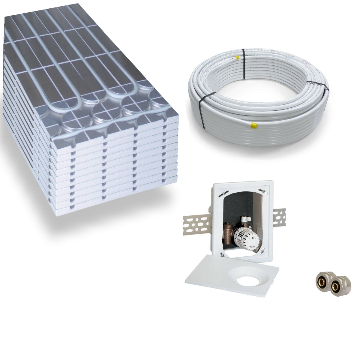 DRY Warmwasser Trocken Fußbodenheizung Komplettset Multibox RTL