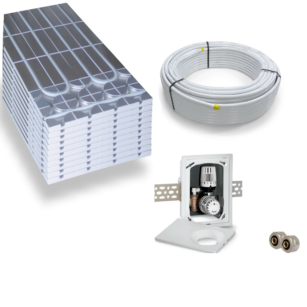 DRY Warmwasser Trocken Fußbodenheizung Komplettset Multibox K-RTL