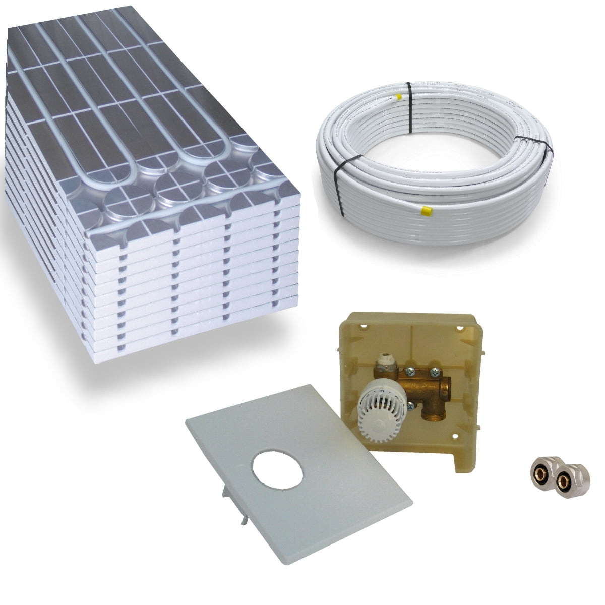 DRY Warmwasser Trocken Fußbodenheizung Komplettset Regelbox RTL
