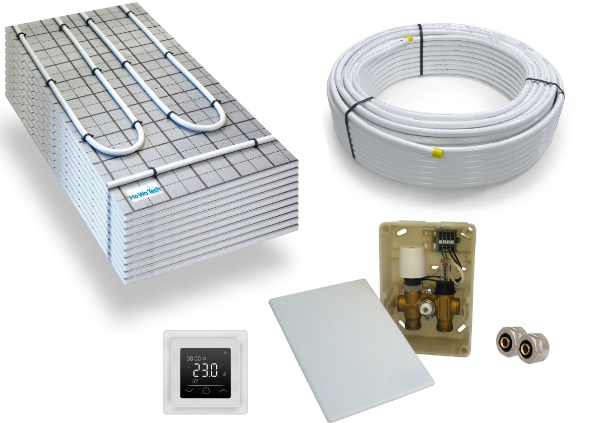 TAC Warmwasser Fußbodenheizung Komplettset E-Regelbox WLAN Touch (w)