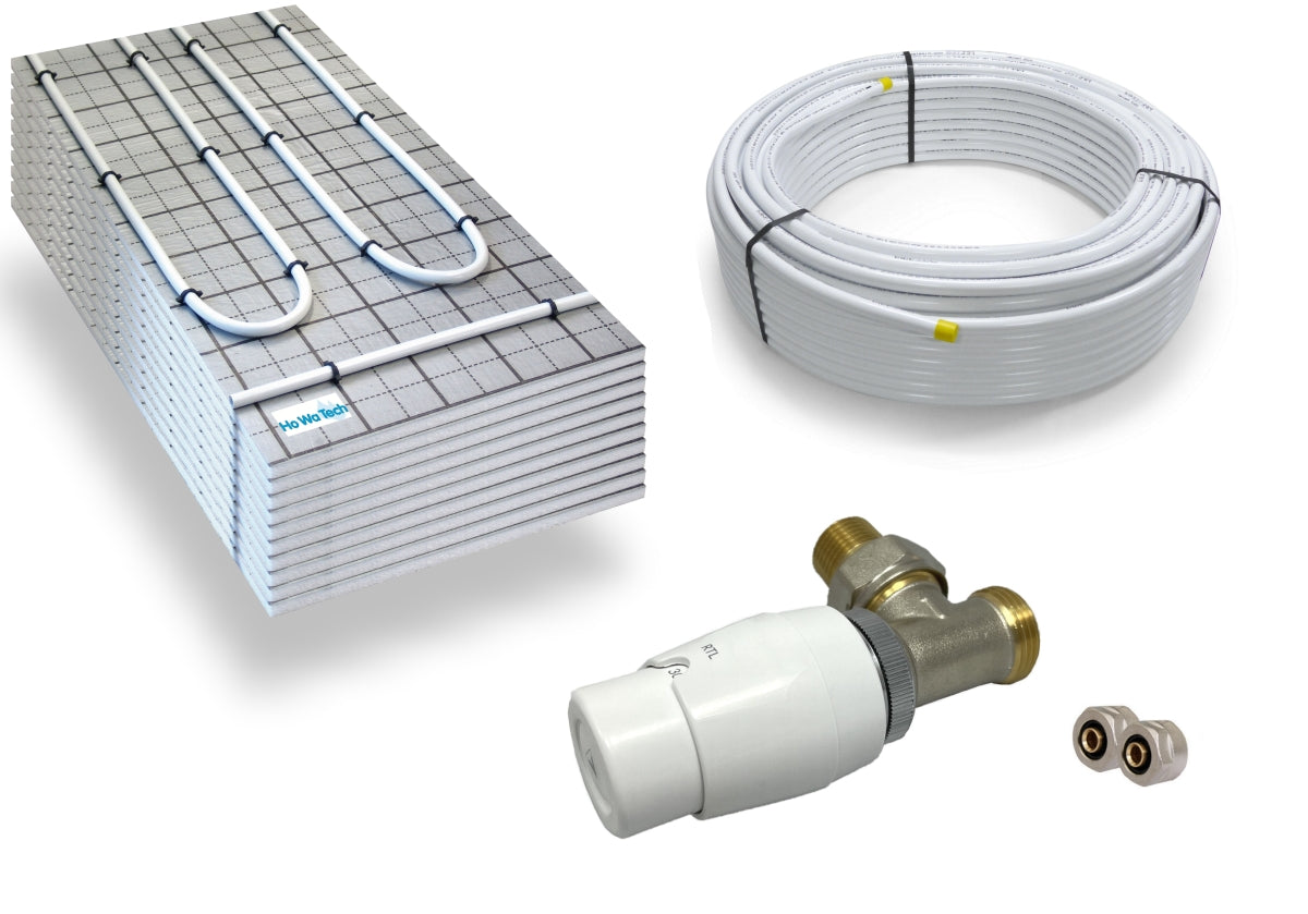 TAC Warmwasser Fußbodenheizung Komplettset RTL Eck