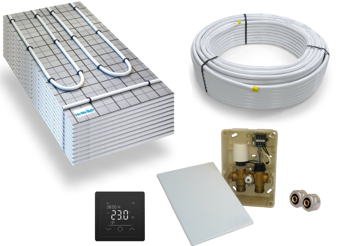 TAC Warmwasser Fußbodenheizung Komplettset E-Regelbox WLAN Touch (sw)