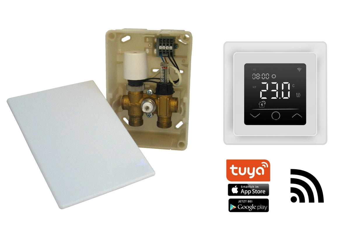 TAC Warmwasser Fußbodenheizung Komplettset E-Regelbox WLAN Touch (w)