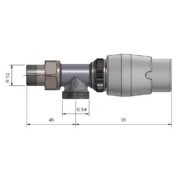 TAC Warmwasser Fußbodenheizung Komplettset RTL Eck