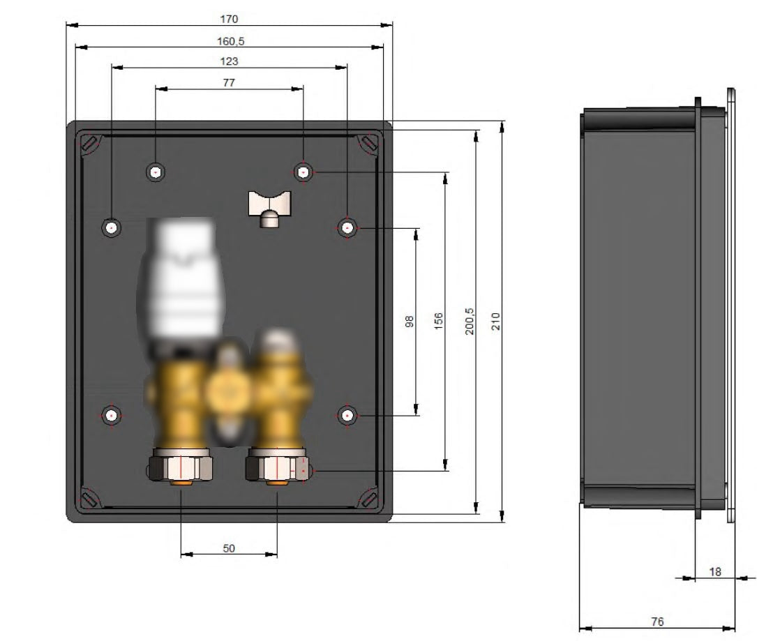 Duo Hybrid Warmwasser Elektro Fußbodenheizung | Set mit Heizmatte und Regelset Standard