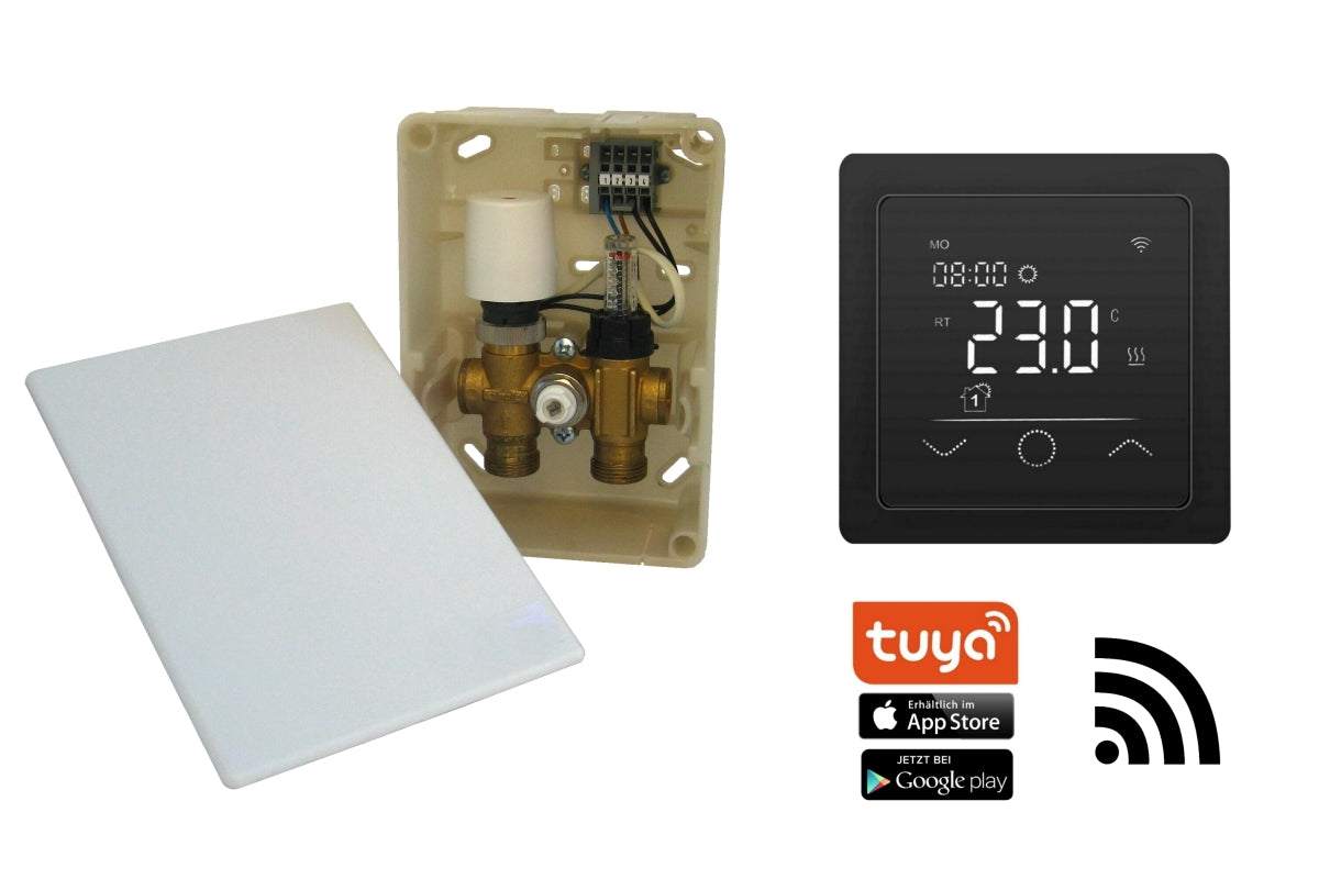 TAC Warmwasser Fußbodenheizung Komplettset E-Regelbox WLAN Touch (sw)