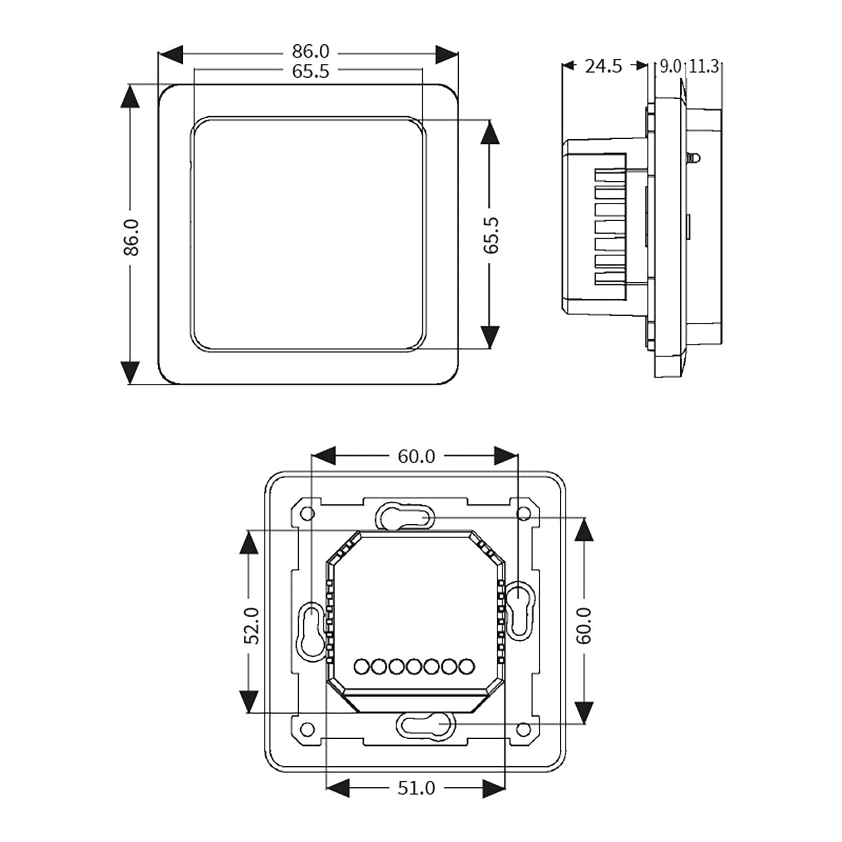 Fußbodenheizung Elektrisch Set Profi | Heizdraht 12 W/m auf Rolle und WiFi Regler Touch schwarz