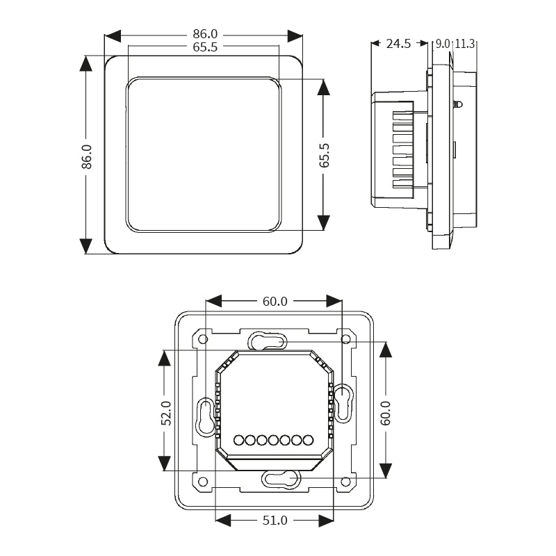 Fußbodenheizung Elektrisch Set Basic | TWIN Bodenheizung Heizmatte 100 W/m² | Thermostat Touch weiß