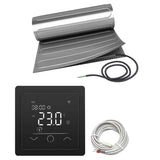 Fußbodenheizung Elektrisch Set ALU | Heizmatte 150 W/m² Laminat Parkett Vinyl | Thermostat WiFi Touch