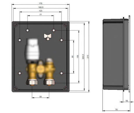 Duo Hybrid Warmwasser Elektro Fußbodenheizung | Set mit Heizmatte und Regelset Comfort
