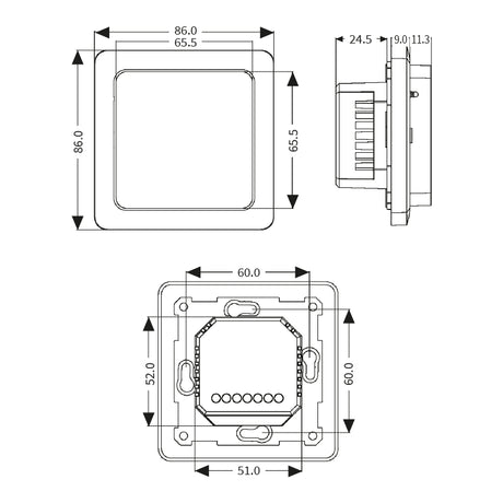 Fußbodenheizung Elektrisch Set Basic | TWIN Bodenheizung Heizmatte 100 W/m² | Thermostat WiFi Touch schwarz