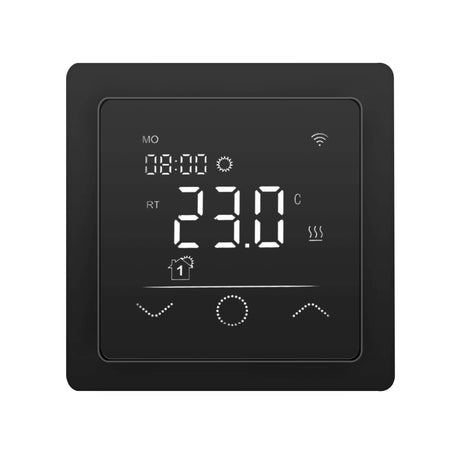 Fußbodenheizung Elektrisch Set Lux | Heizfolie 80 W/m²| Touch Thermostat schwarz