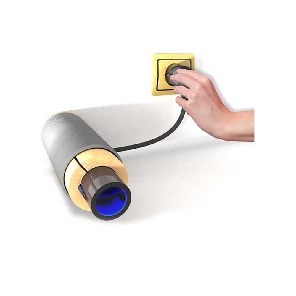 Rohrheizung 230V Rohrbegleitheizung 15 W/m eisfrei Frostschutz Kabel Heizband | mit Stecker und Thermostat